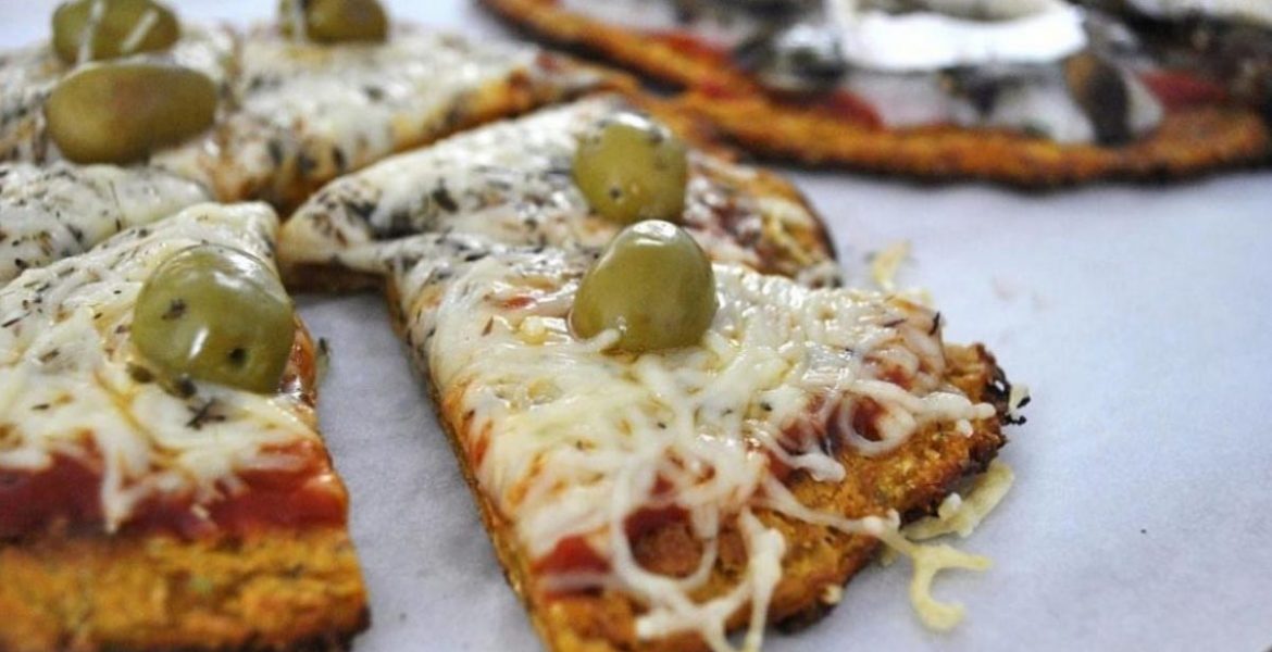 pizza de masa de zanahoria