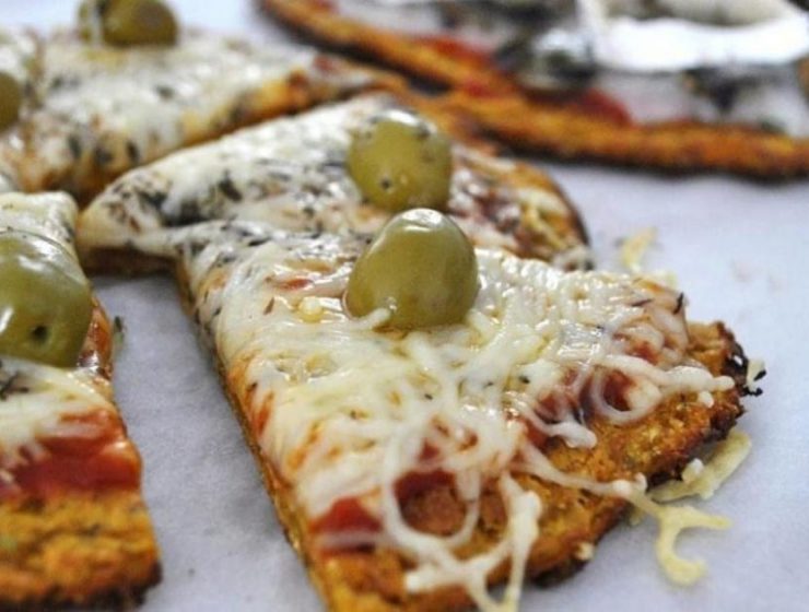 pizza de masa de zanahoria