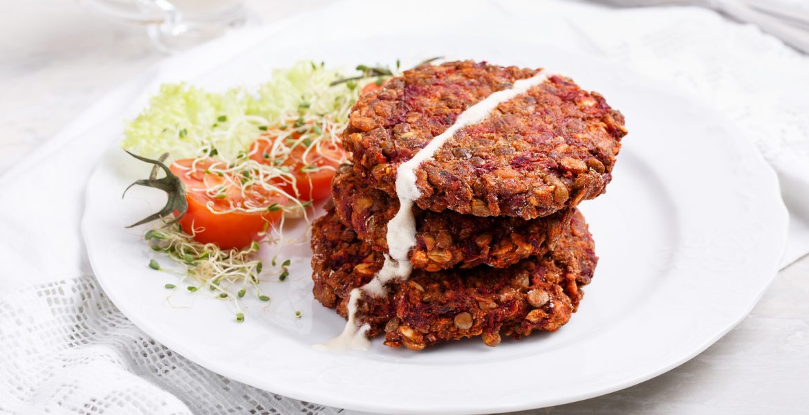 hamburguesas de lentejas y avena