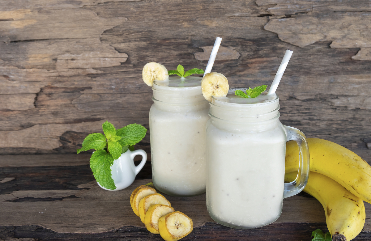 como hacer licuado de banana